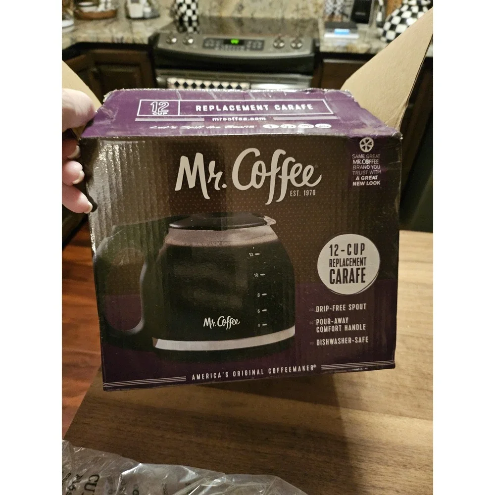 Mr. Coffee IDS13-RB Replacement Decanter Carafe - Clear/ Black